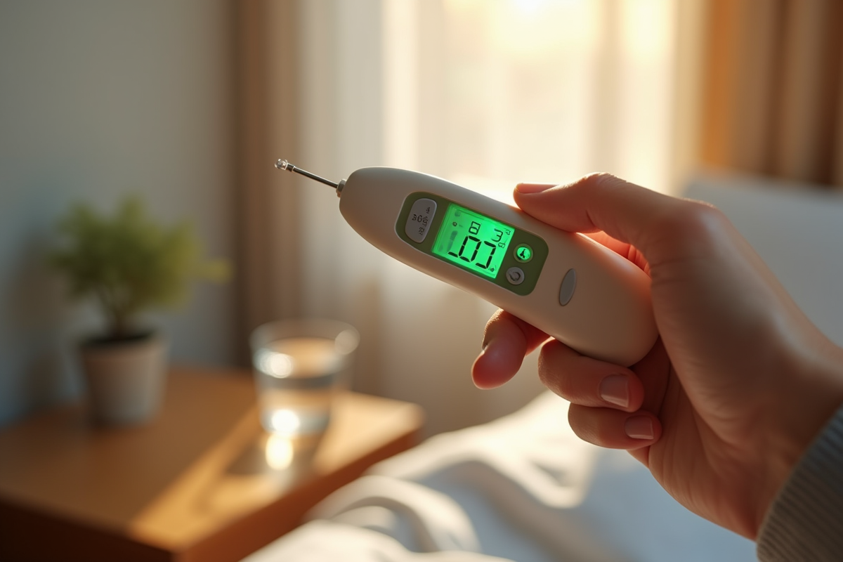 Thermomètre numérique avec température faible en lumière naturelle